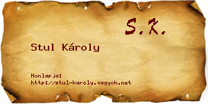 Stul Károly névjegykártya